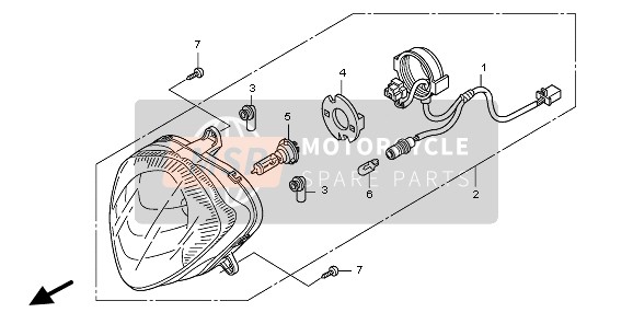 Honda PES150 2009 Phare pour un 2009 Honda PES150